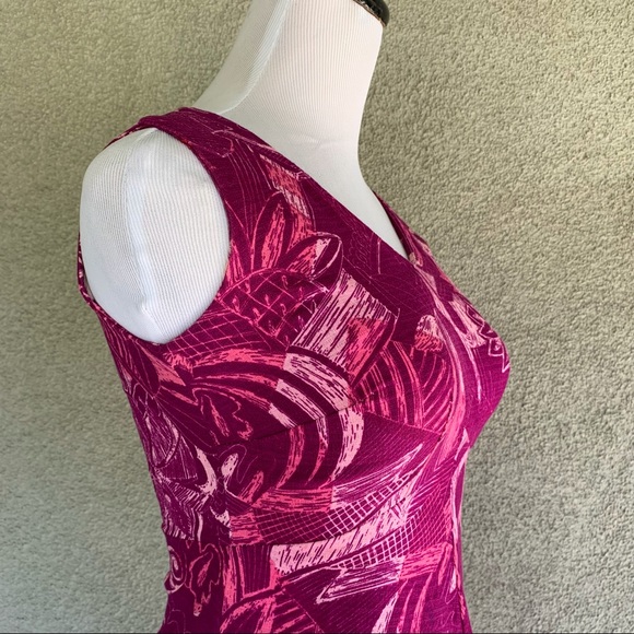 🌺 Vintage Barkcloth Muumuu Maxi-Dress Fuchsia 🌺 - Picture 6 of 12